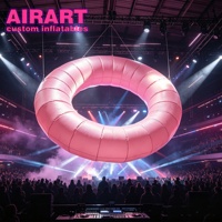 Anneau de donut gonflable géant sur mesure / Décoration de scène en forme d'anneau circulaire gonflable