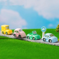 Miniatur mobil, set patung miniatur 3D dekorasi meja rumah DIY gaya baru