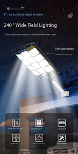 Lampadaire solaire <span class=keywords><strong>avec</strong></span> <span class=keywords><strong>poteau</strong></span> 120W LED étanche IP65 tout en un design pour le projet de ville intelligente Highway Road - Product Image 4