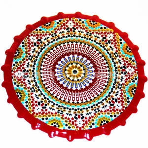 Mantel Individual Redondo de Cerámica Dehua con Diseño Floral, Mantel Individual para Mesa con Estampado en Relieve, Antideslizante y Resistente a las Manchas - Product Image 2