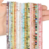 4x2mm Radförmige Flache Runde Scheiben-Heishi-Steinperlen Lose Rondell-Abstandhalterperlen für Schmuckherstellung Armband