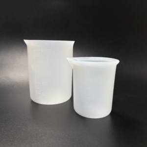 100ml 250ml Hot Sale Laboratory Benutzer definierte Größe Wissenschaft Forschung Silikon Weiß Farbe Becher ohne Griff. - Product Image 4