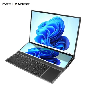 CRELANDER X16 더블 스크린 노트북 16 인치 터치 스크린 인텔 i7 CPU PC 휴대용 컴퓨터 비즈니스 노트북 Computadoras 노트북