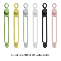 Attaches de câble en silicone Organisateur de câble de cordon réutilisable attaches de gestion d'élasticité multi-usages avec matériau à haute élasticité élargi