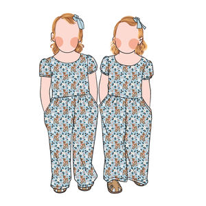 Vente promotionnelle manches bouffantes filles bébé escalade vêtements pantalons amples petite fille grande taille une pièce plaisir ensemble - Product Image 6