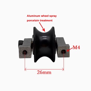 Stranding Machine Parts Coated Ceramic Pulley 27*16 mm With <b>Bracket</b> for Twisting Machine Hole Distance 26mm - Product Image 1