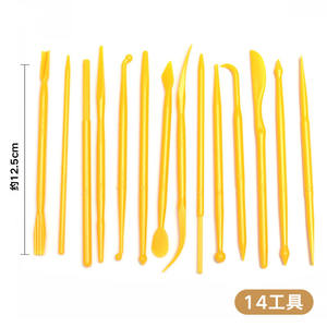 <span class=keywords><strong>14</strong></span> Mini herramienta de Fondant herramientas de tallado en forma de flor arcilla cerámica suave cuchillo de plástico pluma de plástico para tallar para hornear - Product Image 6