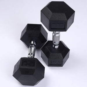 Haltère Hexagonal Revêtu de Caoutchouc Noir pour Entraînement de Force, Poids Libres, Équipement de Musculation 10 <span class=keywords><strong>kg</strong></span>, 40 <span class=keywords><strong>kg</strong></span>, 50 <span class=keywords><strong>kg</strong></span> - Product Image 1