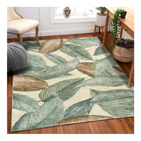 Tapis imprimé en chenille bleu design, tapis d'intérieur 3D, tapis de sol, tapis imprimé lavable, dos antidérapant