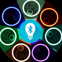 Redondo à 7 Led multicolore avec yeux d'ange, 19 pièces, RGB, 12V