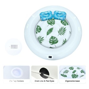 Inflatable Double Floating Bed 200x200cm With Led Lights Adult Pool Lounge Raft - Product Image 5