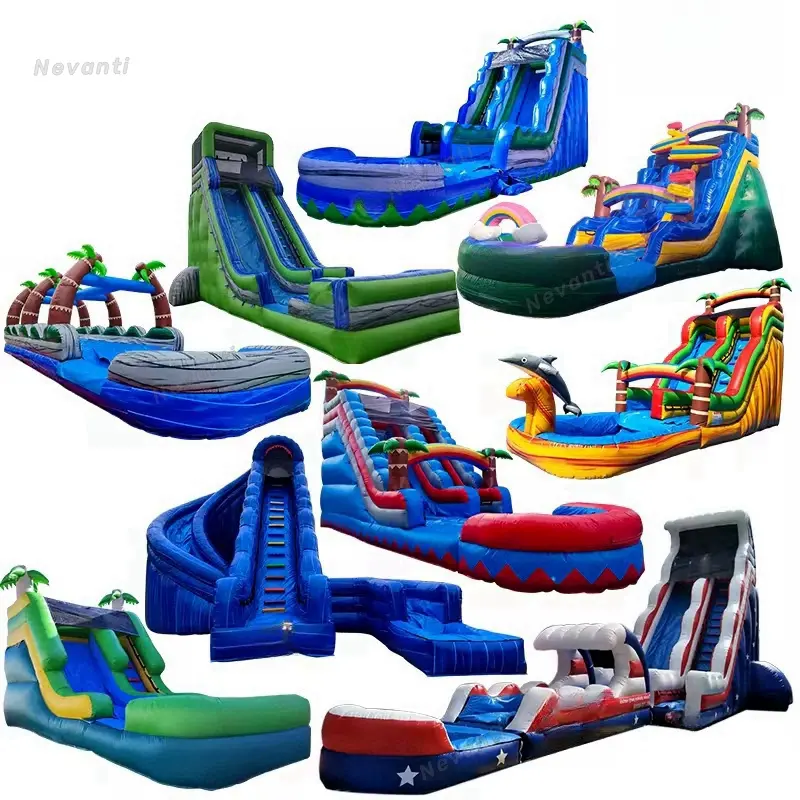 Waterslide Pool Commercial Inflatable Water Slide For Kid Big Cheap Bounce House Jumper Bouncy Jump Castle Bouncer Adult Large