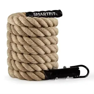SMARTFIT corda de escalada para treino de ginástica e treino de batalha com gancho atacado ao ar livre 9m 12m 15m