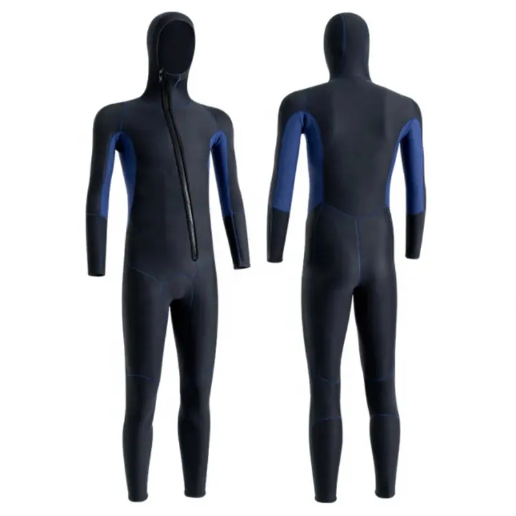 Roupa de mergulho com zíper frontal de 3 mm personalizada para homens, roupa de mergulho de neoprene térmica à prova d'água para surf e caça submarina