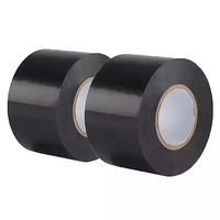 Adhésif pour conduits de climatisation imperméable et ignifuge, adhésif noir puissant, ruban d'emballage pour tuyaux en PVC
