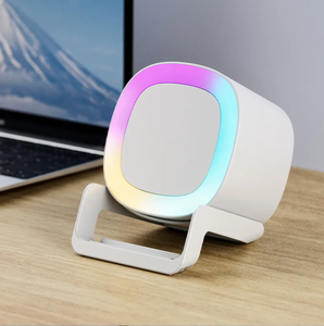 Speaker Lamp <b>Desk</b> Night Light Wireless Charger with Speaker 2024 Wholesale Bedroom LED 3 in 1 Mobile Phone Holder - Product Image 4