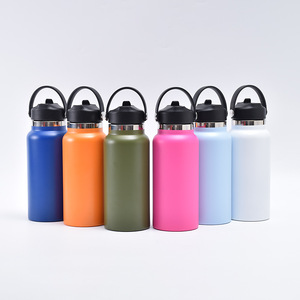 Custom Logo 34oz 304 Stainless Steel Vacuum Flask Insulated Reusable Hot Straw Water Bottle with Leakproof Lid BPA Free - Product Image 1