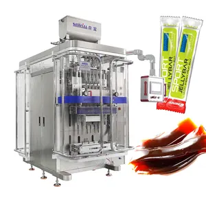 自动多道果味酵素果冻条包装机4线立式液体香囊果冻条包装机