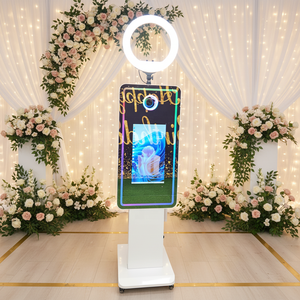 Photomaton Miroir Magique avec Écran Tactile LCD 21,5/32 Pouces, Appareil <span class=keywords><strong>Photo</strong></span> Reflex Numérique, Lumière Annulaire pour Mariage et Fêtes - Product Image 3