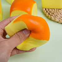 Meilleure Vente : Jouet Squishy Hawaïen en PU à Rebond Lent, Jouet Anti-Stress Réaliste en Forme de Pain, Doux et Serrable