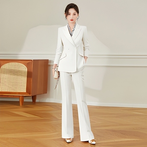<span class=keywords><strong>Traje</strong></span> de 2 piezas premium <span class=keywords><strong>para</strong></span> mujer, de verano, <span class=keywords><strong>formal</strong></span> de negocios, doble botonadura, antiarrugas, transpirable, pantalón de pierna ancha, <span class=keywords><strong>ejecutivo</strong></span> 2026 - Product Image 1