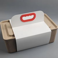 Boîte en pulpe moulée recyclée de haute qualité, écologique et biodégradable, emballage personnalisé, boîte cadeau pour Zongzi