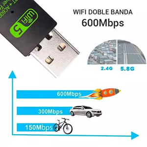 <span class=keywords><strong>USB</strong></span> 3,0 600Mbps Adaptador <span class=keywords><strong>WiFi</strong></span> inalámbrico 5,8 GHz y 2,4 GHz Dongle <span class=keywords><strong>WiFi</strong></span> gratuito para computadora portátil y PC Interfaz interna usada - Product Image 3