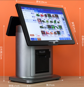 High Performance 15.6" Sensitive Dual Touch Screen POS Terminal 80mm Auto Cutter for Business Supermarket Customer Display POS - Product Image 5