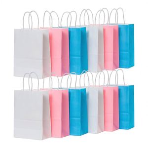 Paper Party Kraft Gift Bags with Handle Small for Christmas Birthday <b>Wedding</b> and Party Celebrations Heavy Duty Paper Bag - Product Image 6