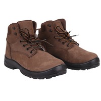Chaussures de travail de protection unisexe, hiver, printemps, automne, avec embout en acier, tige en daim, montantes, antidérapantes et anti-écrasement