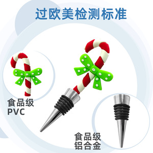 Christmas Wine Stoppers With Santa Snowman Design Aluminum Alloy Bottle Seals For Red Wine Preservation - Product Image 4