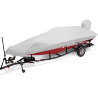Couverture de bateau robuste imperméable en toile marine 900D Style remorque 20-22 pieds V-Hull Bass Three-Shell Taxi Boat Outboard Cover