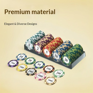 <span class=keywords><strong>Set</strong></span> de Fichas de Hierro Crown para Póker Texas Hold'em, Mahjong y Juegos de Cartas en Mesa - Product Image 1