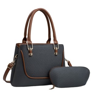 Bolso de hombro cruzado para <span class=keywords><strong>mujer</strong></span> con cremallera y patrón tejido, conjunto de dos piezas con contraste de color, gran capacidad, para el día a día, novedad 2026 - Product Image 5