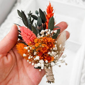 Mini <span class=keywords><strong>Bouquet</strong></span> Floral à Boutonnière <span class=keywords><strong>Fleurs</strong></span> <span class=keywords><strong>Séchées</strong></span> Boutonnière pour Garçon d'Honneur, Boutonnière, Verdure, <span class=keywords><strong>Automne</strong></span>, Mariage - Product Image 3