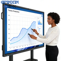 Pantalla Interactiva Inteligente LCD de 55 65 75 85 98 110 Pulgadas con Pantalla 4K Antirreflejo y Cámara IA de 48MP para Aulas y Capacitación