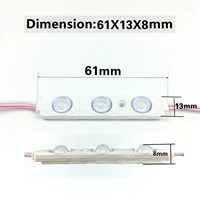 Module LED sans pilote à injection 12V 1,5W à 3 points, fabriqué en Chine