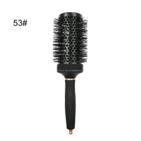 Brosse à cheveux professionnelle en nylon, tube en céramique et aluminium, brosse ronde pour cheveux bouclés