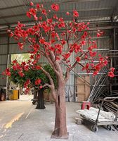 Arbre artificiel en kapok rouge, pour la maison, l'hôtel, le hall, le restaurant, la villa, le jardin et le centre commercial
