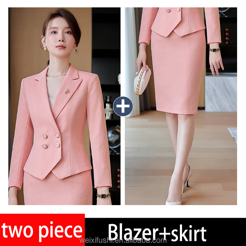 Pink blazer+skirt