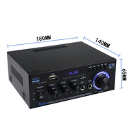 Amplificateur numérique AK45 BT 5.0, amplificateur de puissance 300WX2, canal de sortie 2.0, max 400W, subwoofer, récepteur audio stéréo Hi-Fi