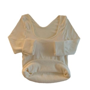 Built in Bra Fleece Lined Thickened Long Sleeve T Shirt <b>For</b> Women New Autumn Winter Slim Fit Thermal Underwear With Chest <b>Pads</b> - Product Image 5