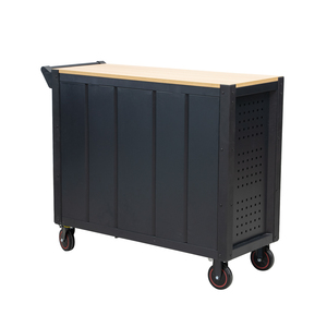 Boîte à outils en fer robuste de 258 pièces, à dix tiroirs, verrouillable, en acier rouge avec dessus en bois, chariot à outils personnalisable pour atelier de réparation automobile OEM GL40 - Product Image 3