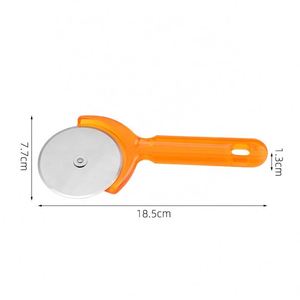 Foldable <b>Plastic</b> One-Piece Handle Single-<b>Wheel</b> Stainless Steel Pizza Cutter With Rotating <b>Wheel</b> Non-Slip Knife for Cake Hob Use - Product Image 2