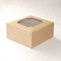 Boîte transparente en Carton pour pâtisserie, avec fenêtre transparente et personnalisée, emballage Kraft, produit en usine
