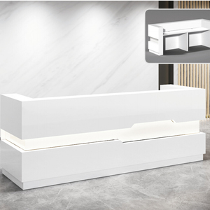 Silla y Escritorio de Oficina Personalizados para <span class=keywords><strong>Recepcionista</strong></span> con Diseño de Banco Della para Oficina <span class=keywords><strong>Profesional</strong></span> y Área de Recepción - Product Image 3