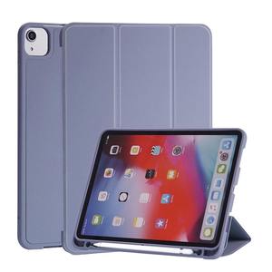 <b>Tablet</b> Cover Case With Pencil <b>Holder</b> for iPad 12.9 Pro11 Air3 10.2 Air5 10.9 Three Fold Skin Sensitive Pen Slot Protective Cover - Product Image 1