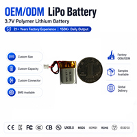 Baterai Lipo Medis Bersertifikasi KC 3.7V 501520 100mAh Dengan PCB Terproteksi Untuk Termometer Telinga Nirkabel Detektor Demam Bayi