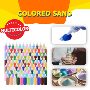 Fornitura di massa di materiali decorativi tinti di sabbia colorata, sabbia colorata per la vera pittura di pietra - Product Image 5