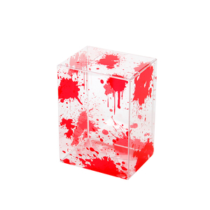 סיטונאי מותאם אישית דקורטיבי פלסטיק קשיח שקוף עם צבע אדום אדום נועז - Product Image 4